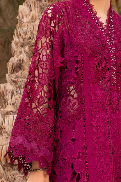 MARIA B - MEHROON LUXURY LAWN COLLECTION | TOP PAKISTANI DRESS BY SHAEBIZ