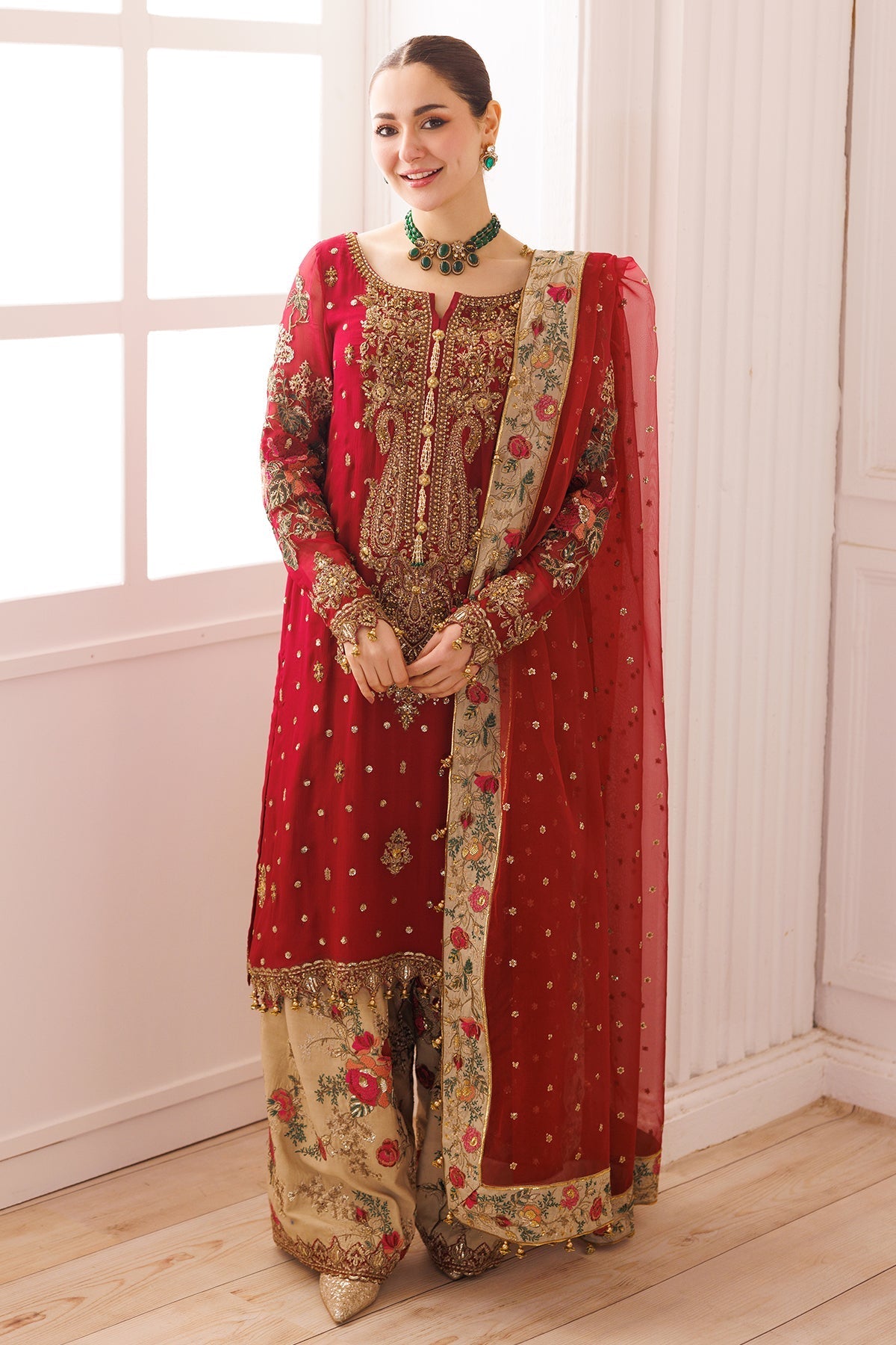 CHARIZMA LUXURY EMBROIDERED CHIFFON DRESS | UNSTITCHED 3 PCS BY SHAEBIZ