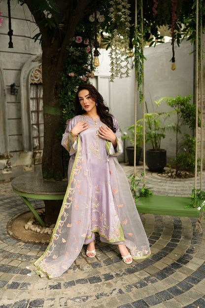 ANEELAS LATEST SILK KAFTAN| UNSTITCHED 3 PCS BY SHAEBIZ