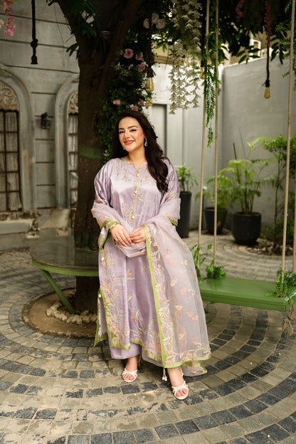 ANEELAS LATEST SILK KAFTAN| UNSTITCHED 3 PCS BY SHAEBIZ