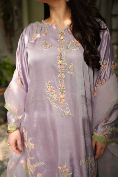 ANEELAS LATEST SILK KAFTAN| UNSTITCHED 3 PCS BY SHAEBIZ