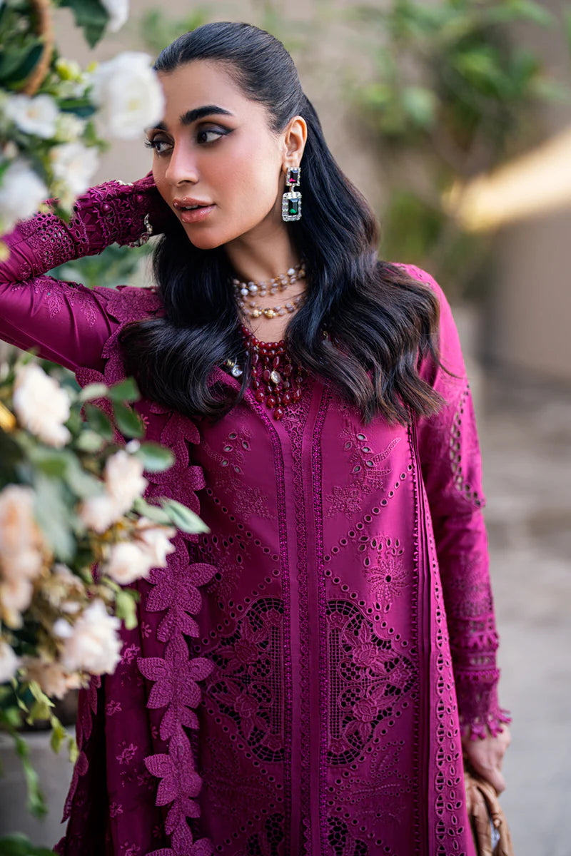 QALAMKAR VIOLET WHISPER LUXURY LAWN COLLECTION| UNSTITCHED 3 PCS BY SHAEBIZ