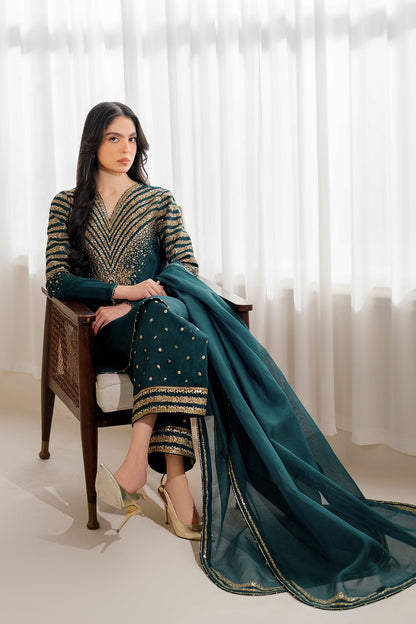 JAZMIN V LUXURY 2026 EMBROIDERED RAW SILK | UNSTITCHED MASTER REPLICA| TOP PAKISTANI DRESS BY SHAEBIZ