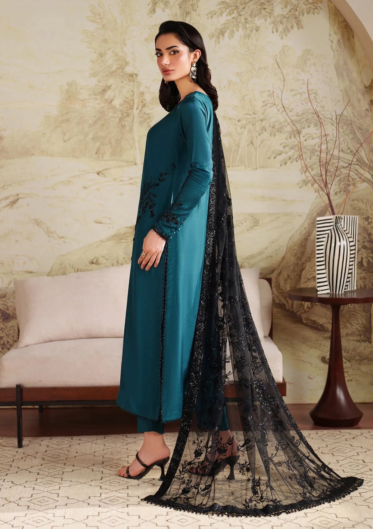 ZARIF ZINK LUXURY SHEESHA SILK COLLECTION| UNSTITCHED MASTER REPLICA|TOP PAKISTANI DRESS BY SHAEBIZ