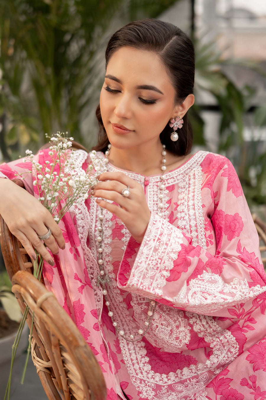 MARIA B PINK 2026 LAWN DRESS| SUMMER COLLECTION BY SHAEBIZ