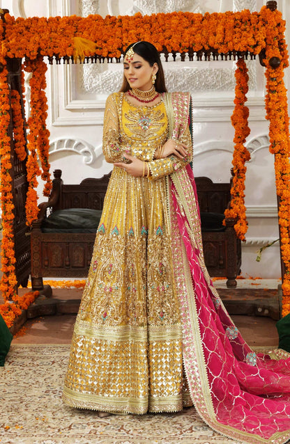 MARYAM N MARIA 2026 LUXURY BRIDAL MAXI | MEHNDI COLLECTION| TOP PAKISTANI DRESS BY SHAEBIZ