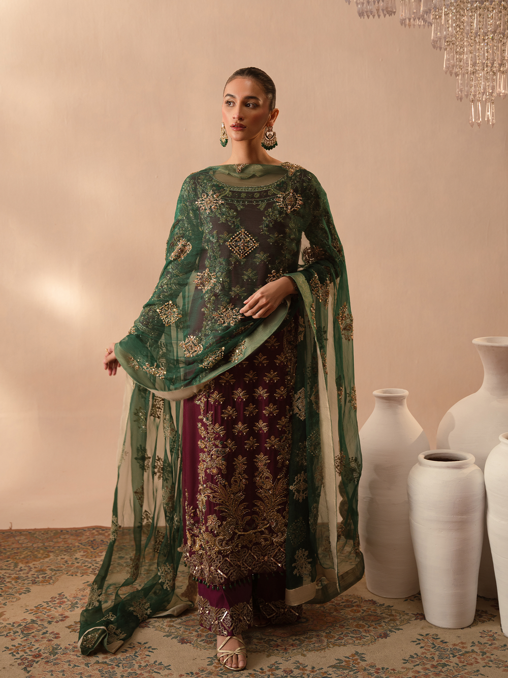 ABEERA USMAN LUXURY SHEESHA SILK COLLECTION| BRIDAL COLLECTION 2025| TOP PAKISTANI DRESS BY SHAEBIZ