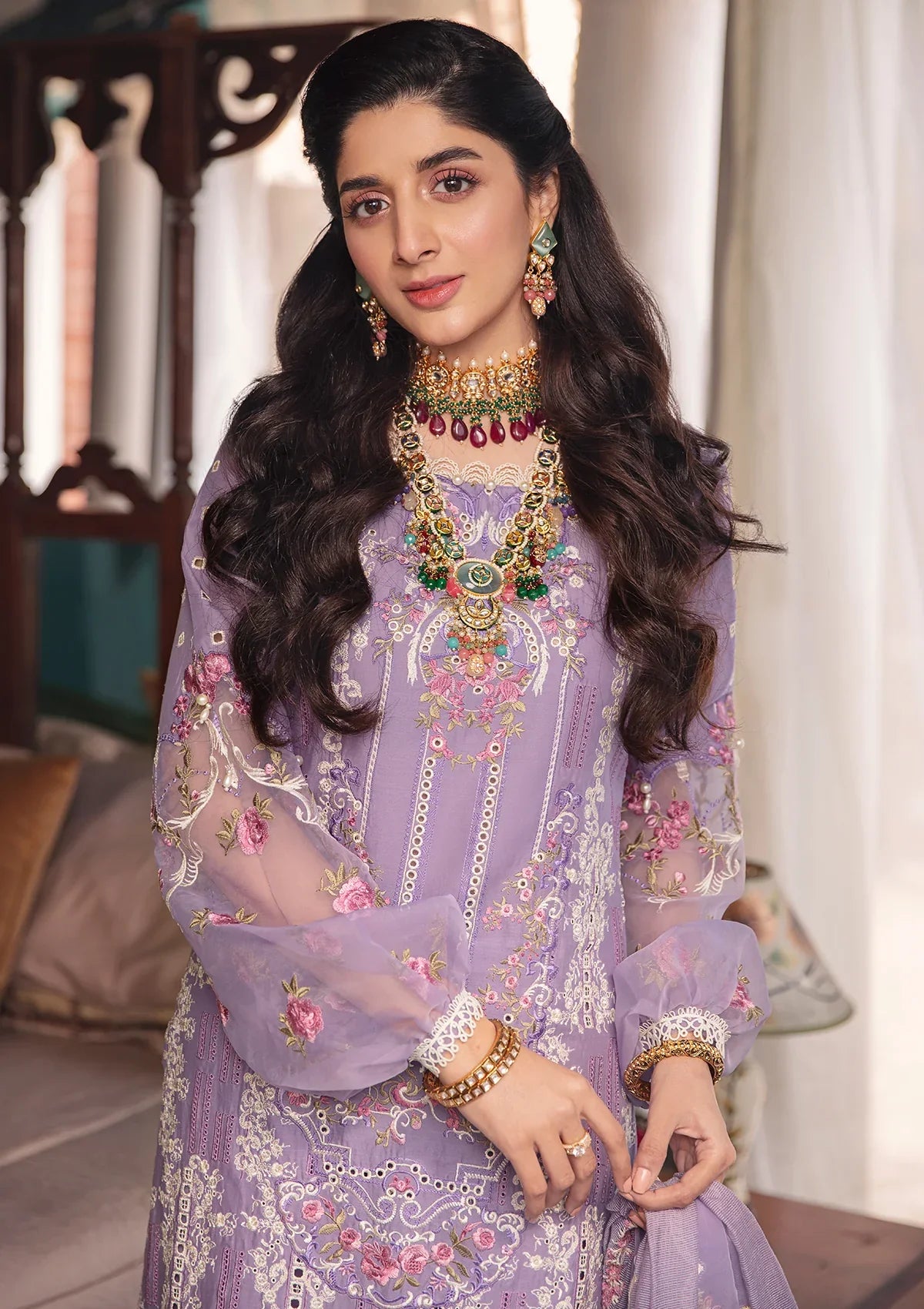 ELAF PURPLE | CHICKEN KARI LAWN FORMAL WEAR | UNSTITCH COLLECTION | BY SHAEBIZ