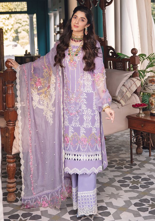 ELAF PURPLE | CHICKEN KARI LAWN FORMAL WEAR | UNSTITCH COLLECTION | BY SHAEBIZ