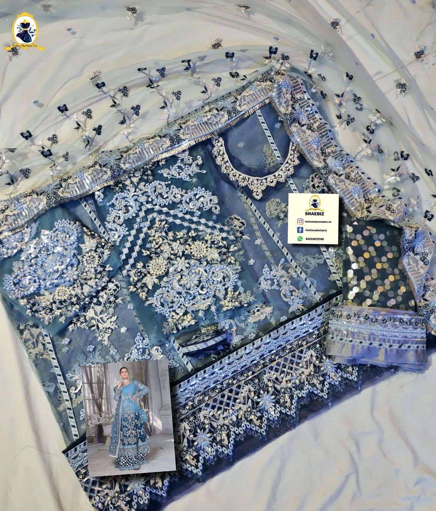 Emaan Adeel Two Tone Embroidered (EM-ST21)