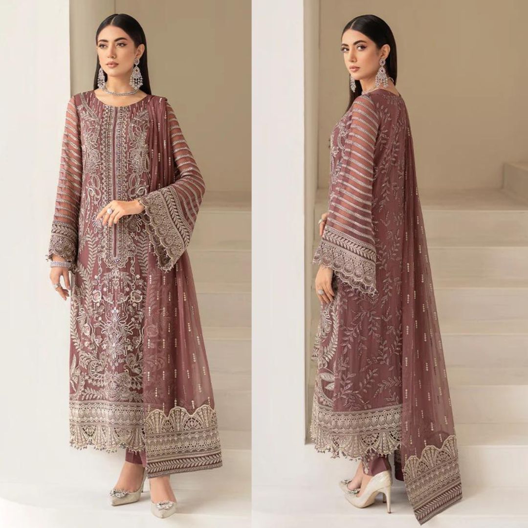 FLOSSIE NEW LUXURY NET COLLECTION| UNSTITCHED WEDDING EDITION| TOP PAKISTANI DRESS BY SHAEBIZ