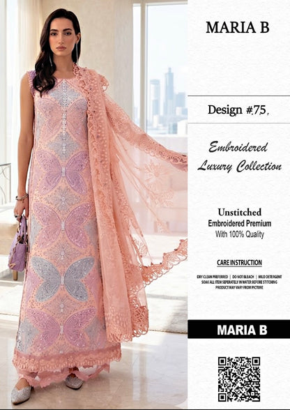 MARIA.B LUXURY BUTTERFLY LAWN CHICKEN KARI UNSTITCH COLLECTION