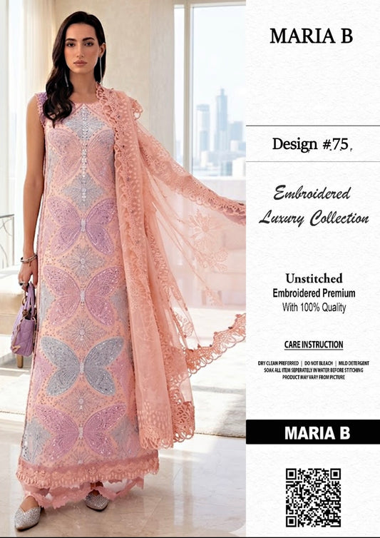 MARIA.B LUXURY BUTTERFLY LAWN CHICKEN KARI UNSTITCH COLLECTION
