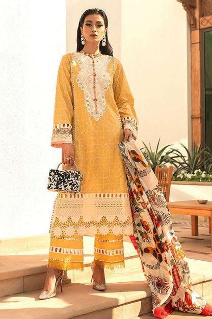 MUSHQ LAWN CHICKEN KARI WITH SILK PRINT DUPATTA (MQ-SM22)