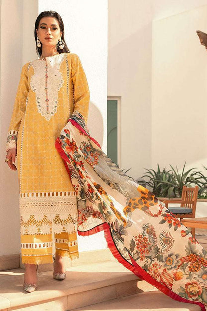MUSHQ LAWN CHICKEN KARI WITH SILK PRINT DUPATTA (MQ-SM22)