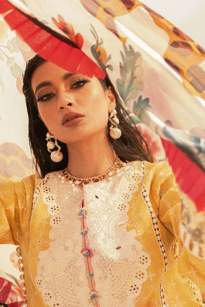 MUSHQ LAWN CHICKEN KARI WITH SILK PRINT DUPATTA (MQ-SM22)