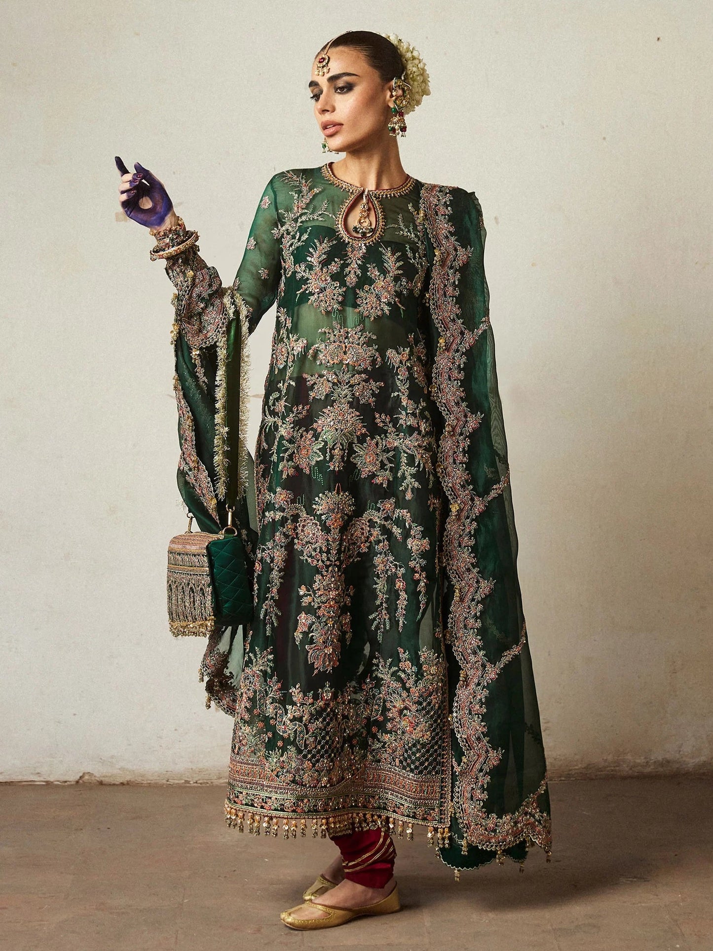 HUSSAIN REHAR ORGENZA LUXURY WEDDING FORMALS| UNSTITCHED MASTER REPLICA| TOP PAKISTANI DRESS BY SHAEBIZ