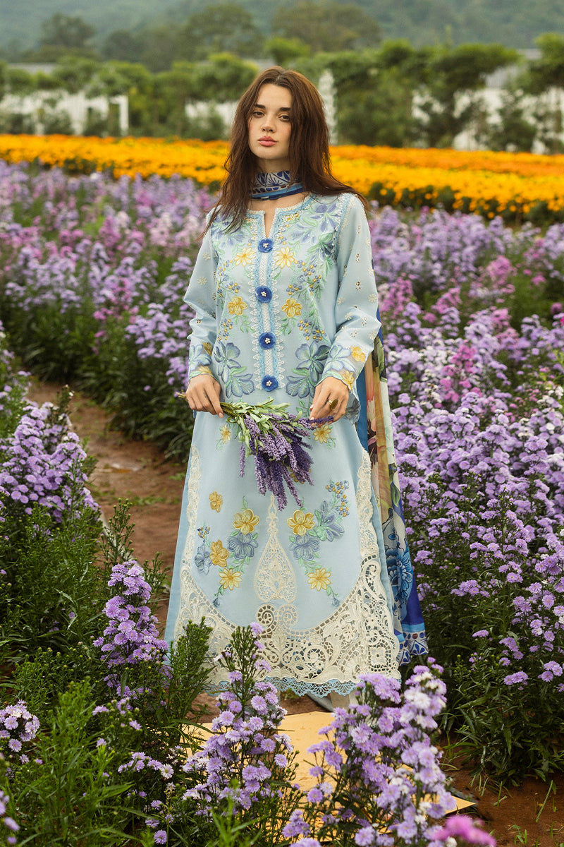 MUSHQ EMBROIDERED LUXURY LAWN COLLECTION| UNSTITCHED 3 PCS| TOP PAKISTANI DRESS BY SHAEBIZ