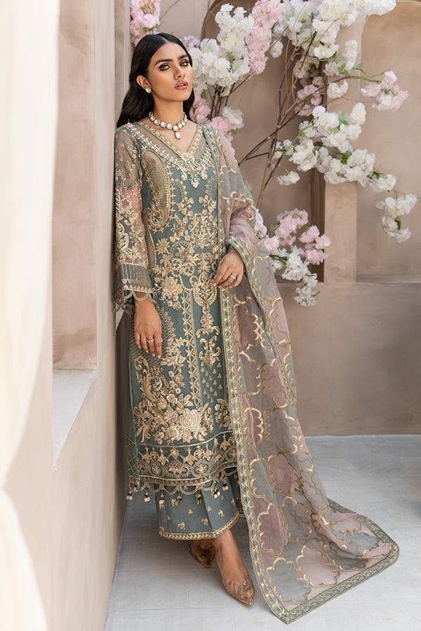 IMROZIA ORGENZA WEDDING COLLECTION| UNSTITCHED MASTER REPLICA| TOP PAKISTANI DRESS BY SHAEBIZ