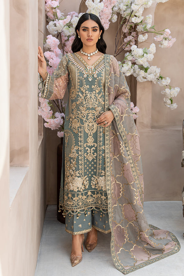 IMROZIA ORGENZA WEDDING COLLECTION| UNSTITCHED MASTER REPLICA| TOP PAKISTANI DRESS BY SHAEBIZ