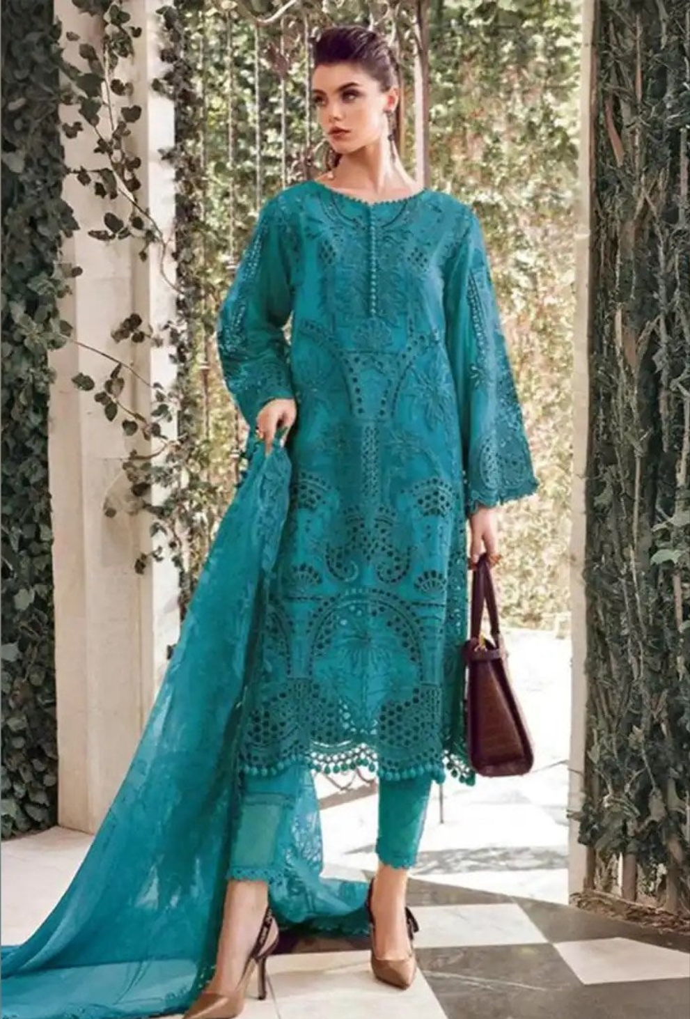 MARIA B LATEST LAWN CHICKEN KARI AALMA COLLECTION| TOP PAKISTANI DRESS BY SHAEBIZ