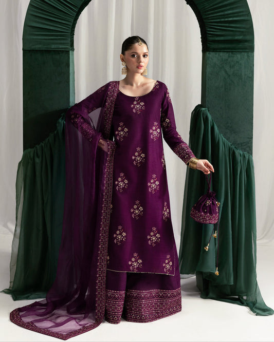 ZAIB MARGRETA 2026 LUXURY RAW SILK COLLECTION| UNSTITCHED 3 PCS | TOP PAKISTANI DRESS BY SHAEBIZ