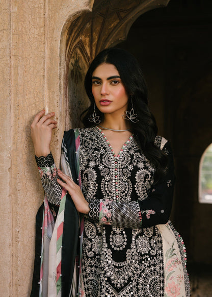 BIN LIYAS NAWABI BLACK | LUXURY LAWN COLLECTION BY SHAEBIZ
