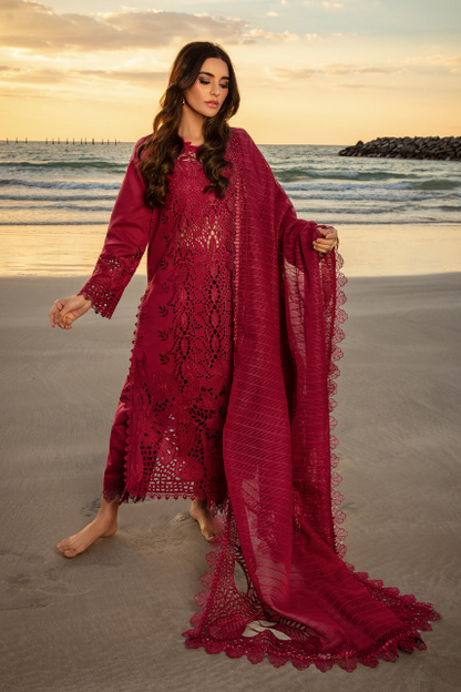 RANG RASIIYA LAAL LUXURY LAWN COLLECTION | TOP PAKISTANI DRESS BY SHAEBIZ