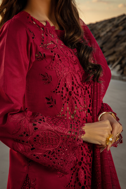 RANG RASIIYA LAAL LUXURY LAWN COLLECTION | TOP PAKISTANI DRESS BY SHAEBIZ