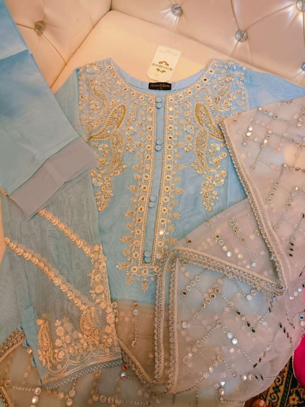 AGHA NOOR BLUE ADDA TILLA(AG-AT22)