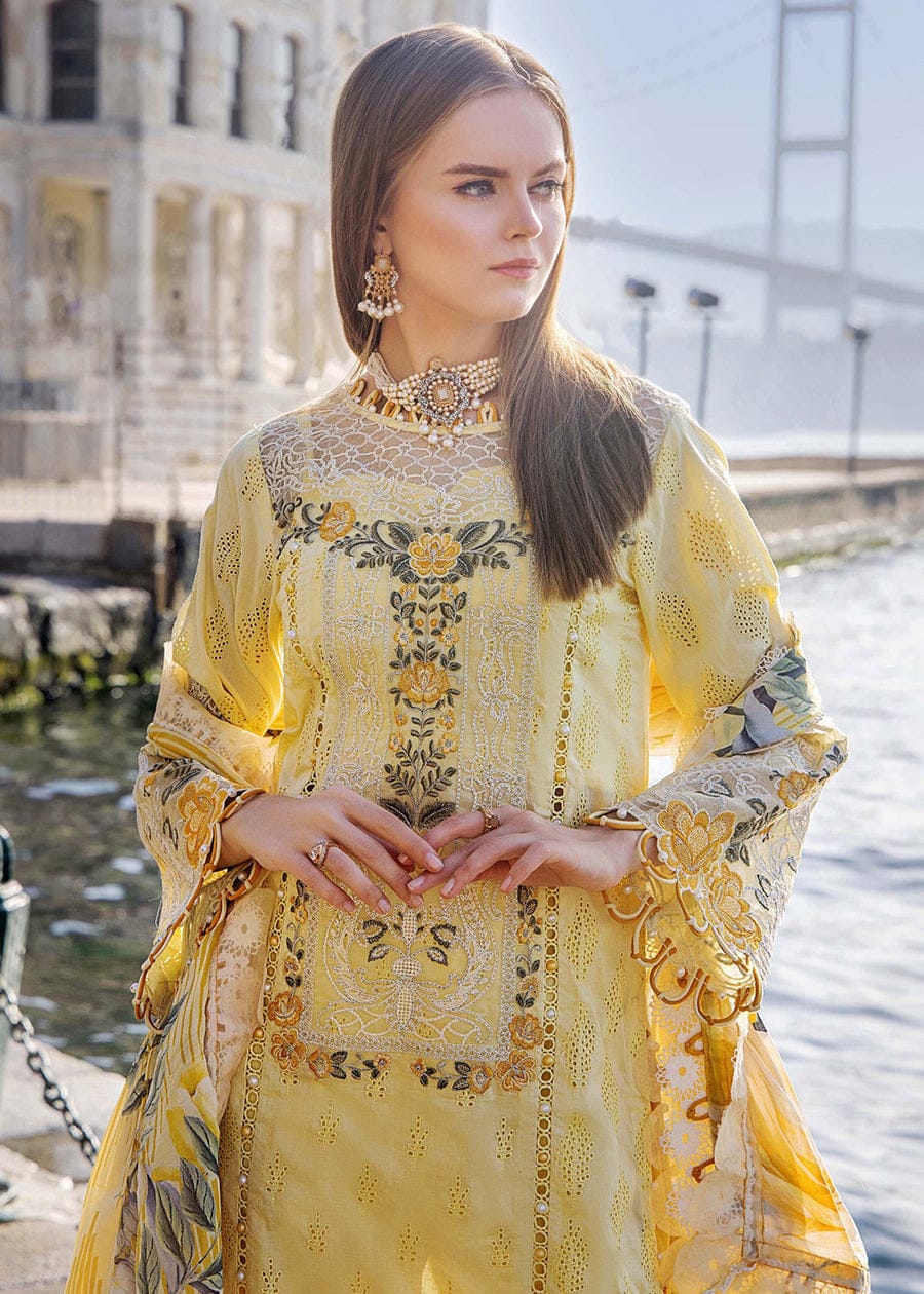 ADAN LIBAS LEMON YELLOW LAWN COLLECTION| CHICKEN KARI| TOP PAKISTANI DRESS BY SHAEBIZ|