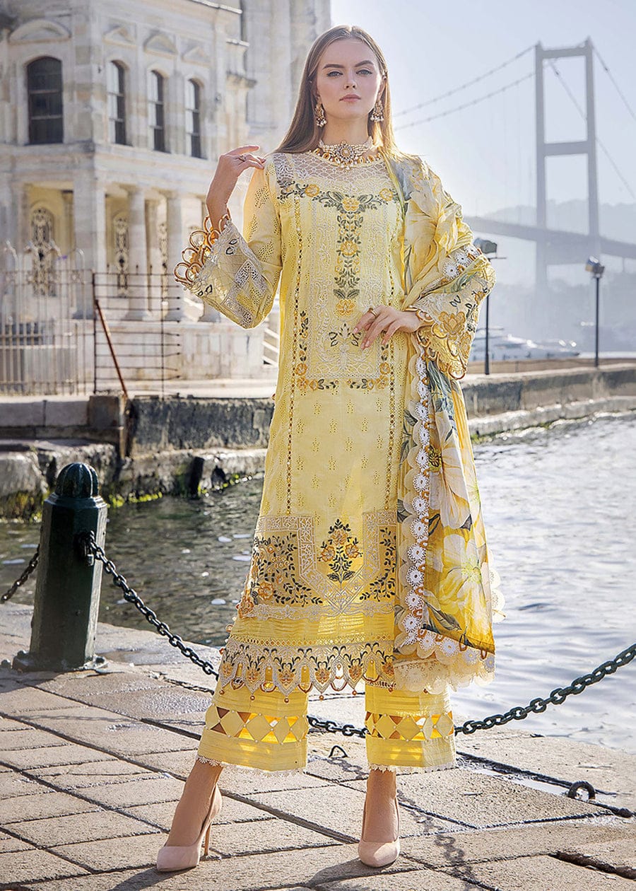 ADAN LIBAS LEMON YELLOW LAWN COLLECTION| CHICKEN KARI| TOP PAKISTANI DRESS BY SHAEBIZ|