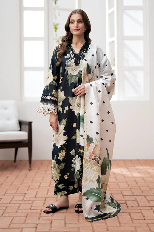 BAROUQUE DIGITAL PRINT SWISS LAWN| TOP PAKISTANI DRESS BY SHAEBIZ