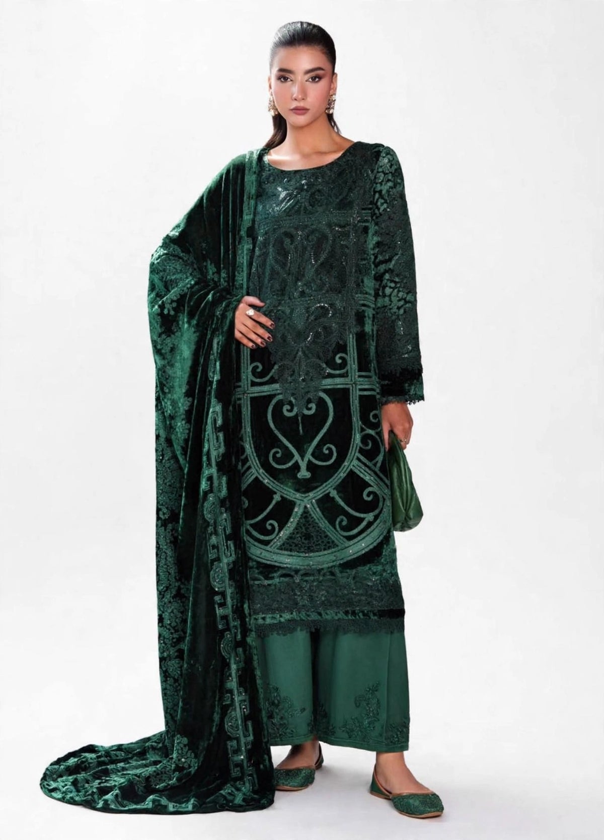 MARIA B VELVET PALACHI | UNSTITCHED LATEST COLLECTION BY SHAEBIZ