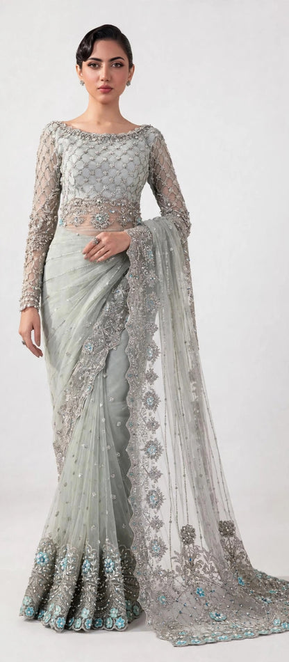 MARIA B LUXURY SAREE| LATEST SAREE COLLECTIONS BY SHAEBIZ