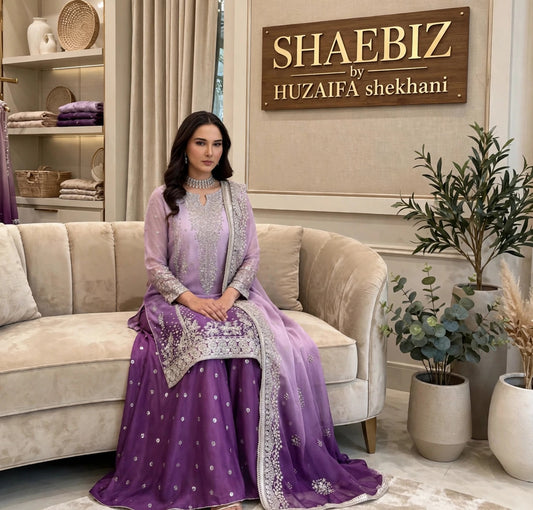 ZARIF TIE N DYE LUXURY CHIFFON COLLECTION| UNSTITCHED 3 PCS BY SHAEBIZ