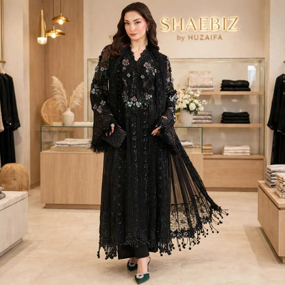 MARIA B CHIFFON DRESS| UNSTITCHED 3 PCS BY SHAEBIZ