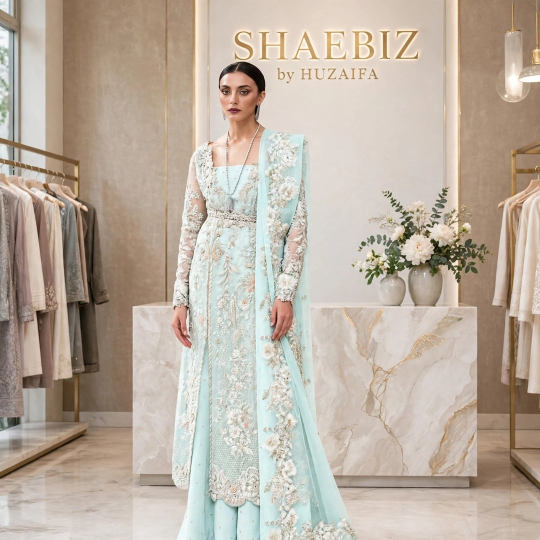 SORAYA LUXURY UNSTITCHED FORMALS | TOP PAKISTAN DRESS BY SHAEBIZ