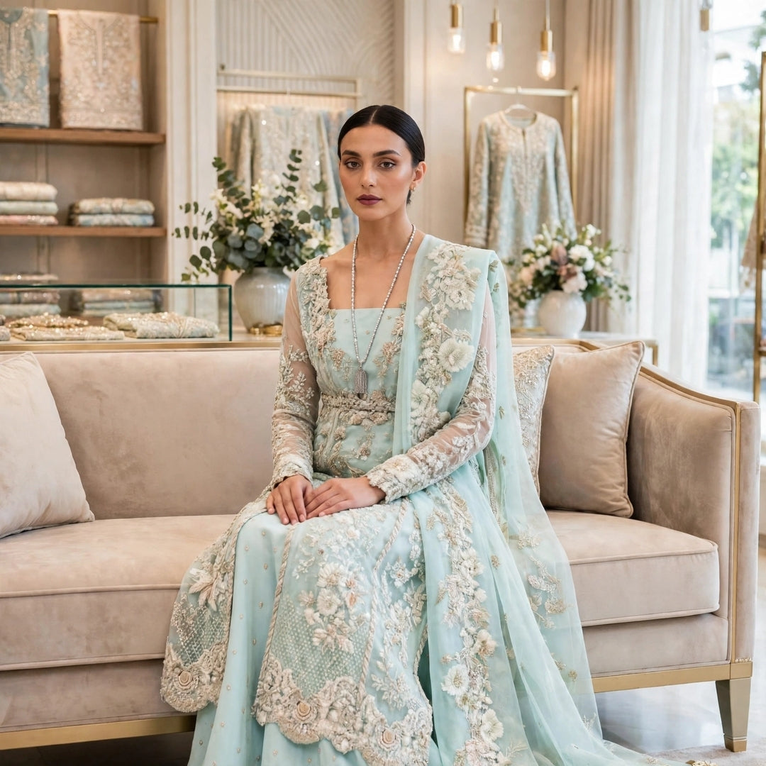 SORAYA LUXURY UNSTITCHED FORMALS | TOP PAKISTAN DRESS BY SHAEBIZ