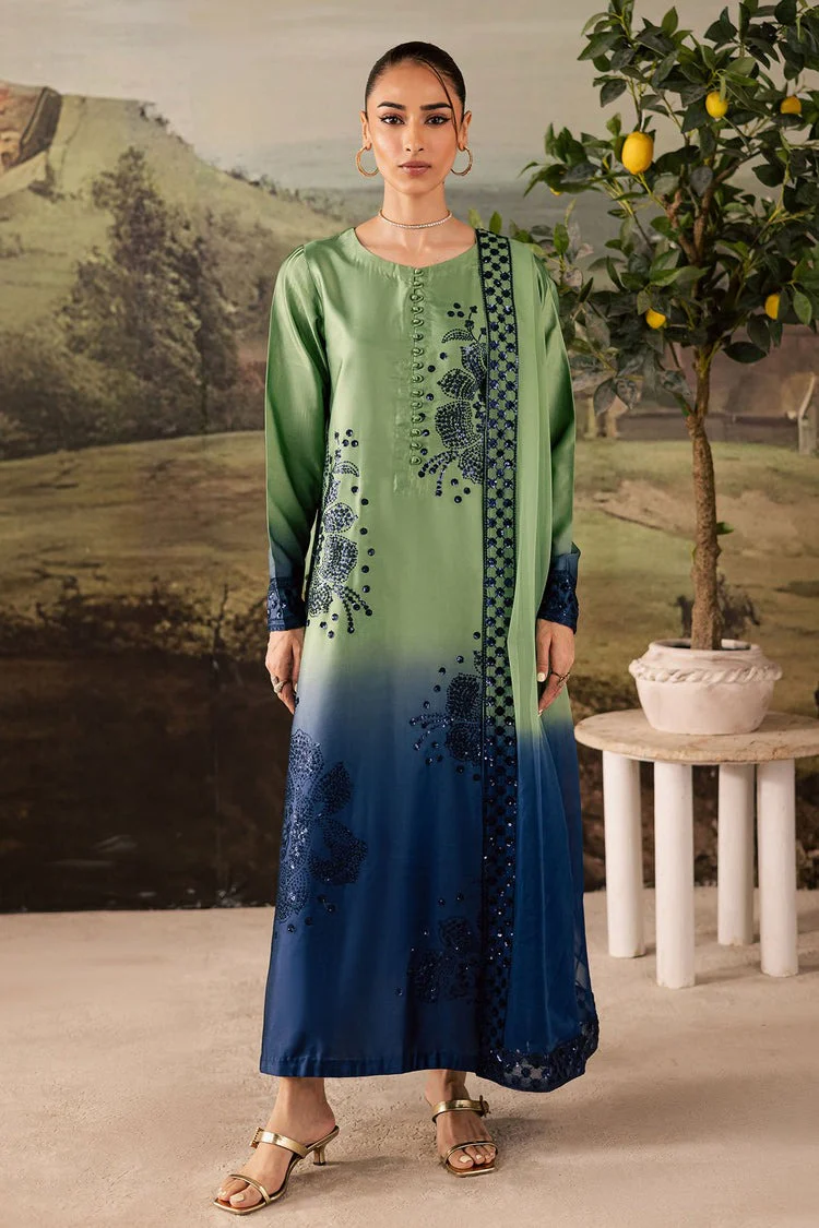 TIE N DIYE COLLECTION BY NUREH 2025 RAW SILK DRESS
