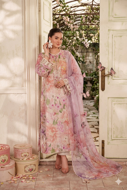 BAROQUE DIGITAL PRINT LAWN 2026 UNSTITCH COLLECTION BY SHAEBIZ