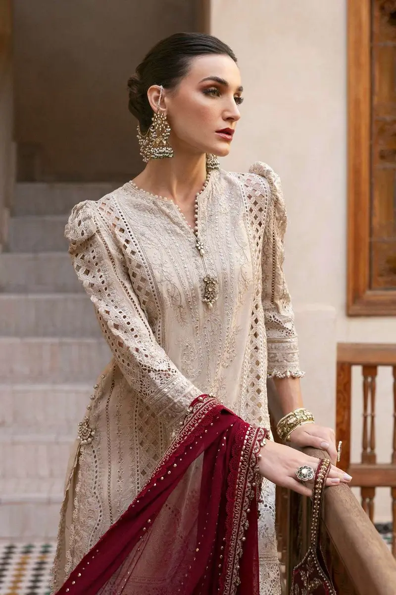 MARIA.B ROYAL SKIN LUXURY LAWN COLLECTION |TOP PAKISTANI DRESS BY SHAEBIZ