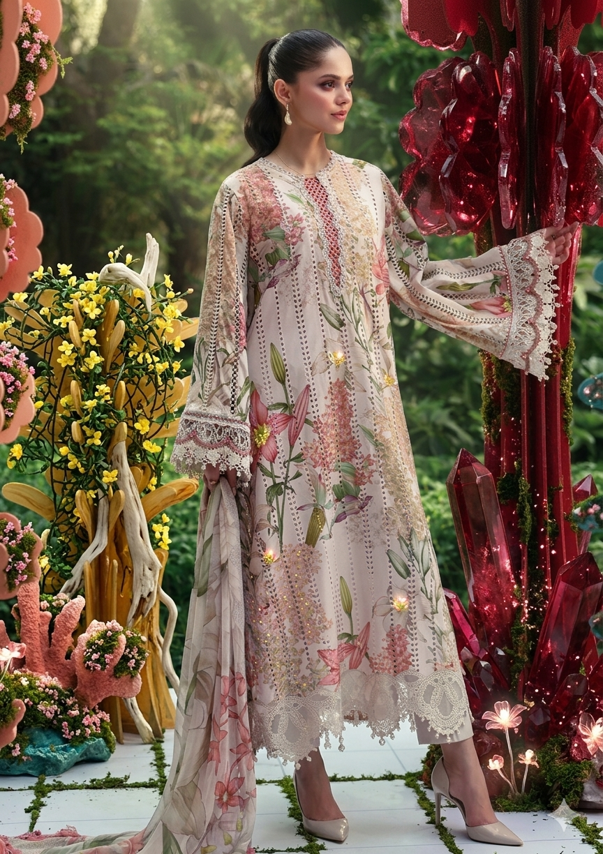 MARIA.B DIGITAL PRINT 2026 LAWN CHICKEN KARI UNSTITCH COLLECTION