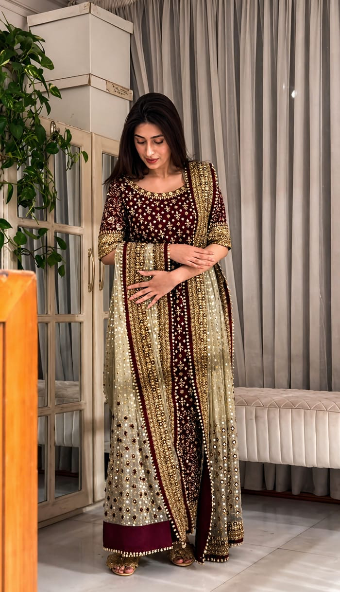 HARISH SHAKEEL 2026 HIT DESIGN SHOCKING PINK CHIFFON UNSTITCH COLLECTION