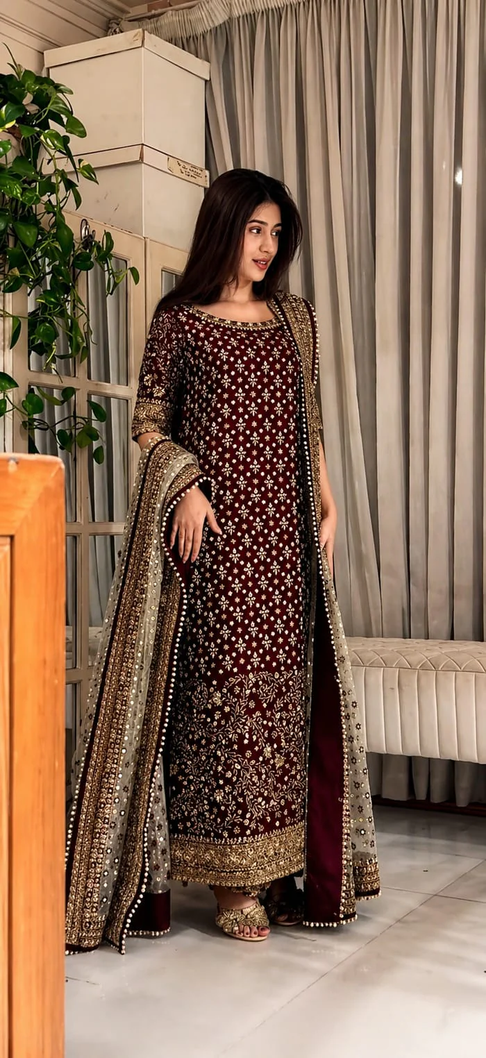 HARISH SHAKEEL 2026 HIT DESIGN SHOCKING PINK CHIFFON UNSTITCH COLLECTION