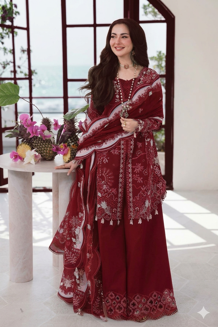 QALAMKAR 2026 LAWN CHICKEN KARI UNSTITCH COLLECTION