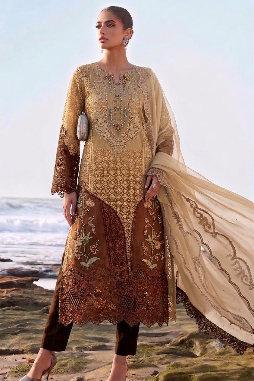 MARIA.B ORGENZA LUXURY PARTY WEAE 2026 UNSTITCH COLLECTION