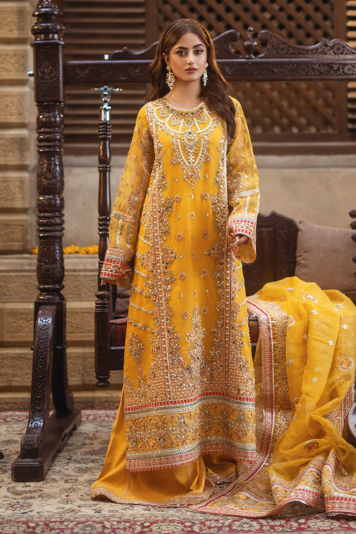 SERENE BY SAJJAL LUXURY ORGENZA UNSTITCH COLLECTION BY SHAEBIZ