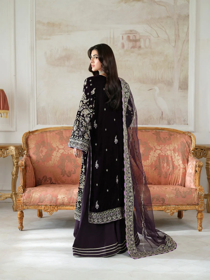 ANEELAS NOOR E BANAFSHA LUXURY VELVET COLLECTION UNSTITCH BY SHAEBIZ
