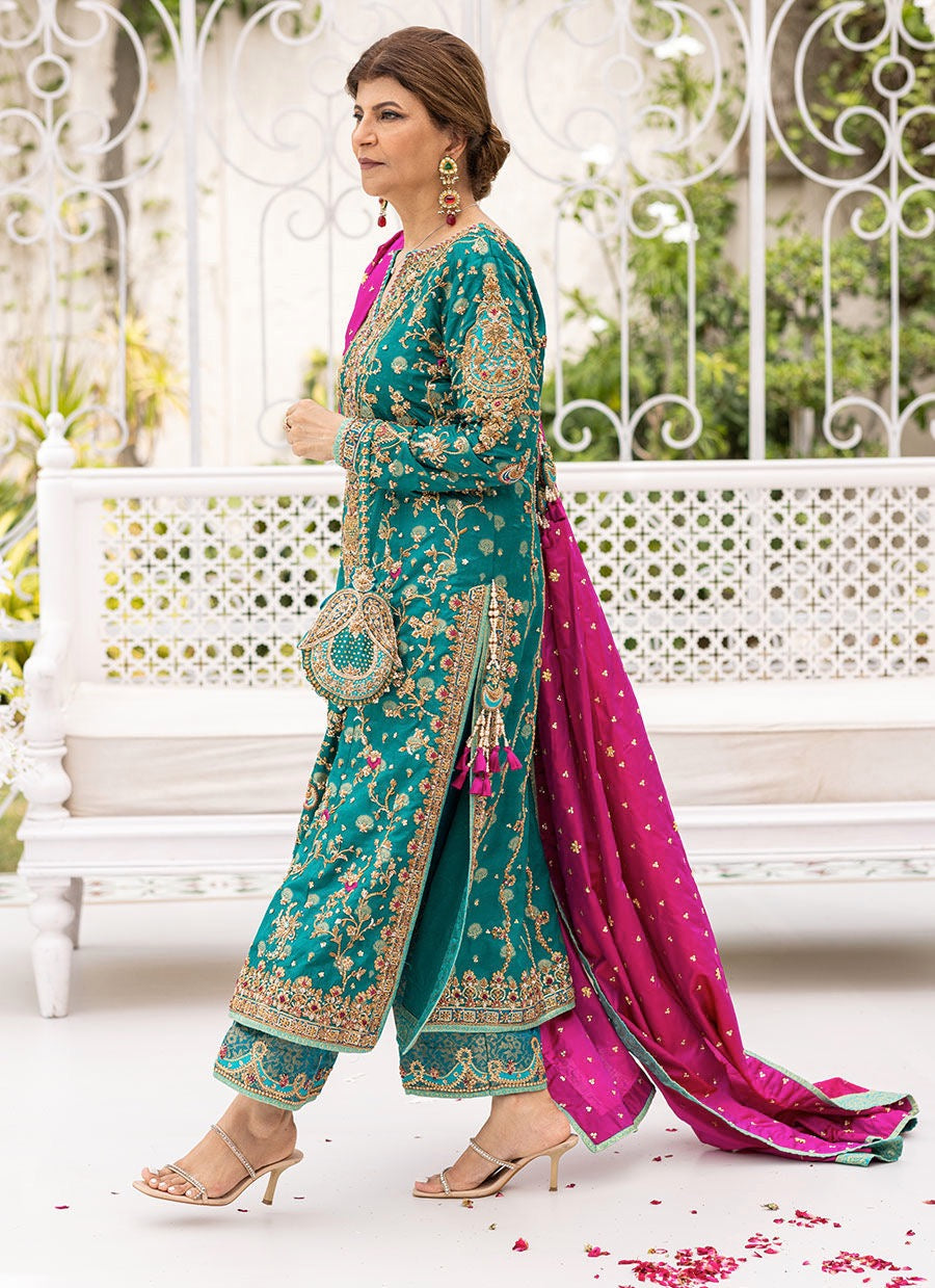 FARAH TALIB AMEERA 2026 LUXURY HANDMADE RAW SILK UNSTITCH COLLECTION